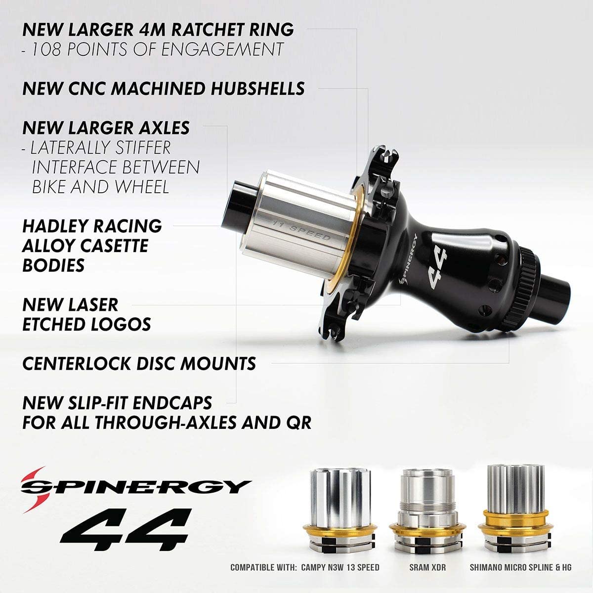 SPINERGY Z Lite 700c Front & Rear Wheel Set for Road (Improved "44" Hub)