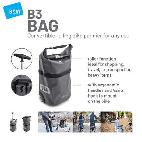 B&W Pannier Bag - B3 Bag Black - ZEITBIKE