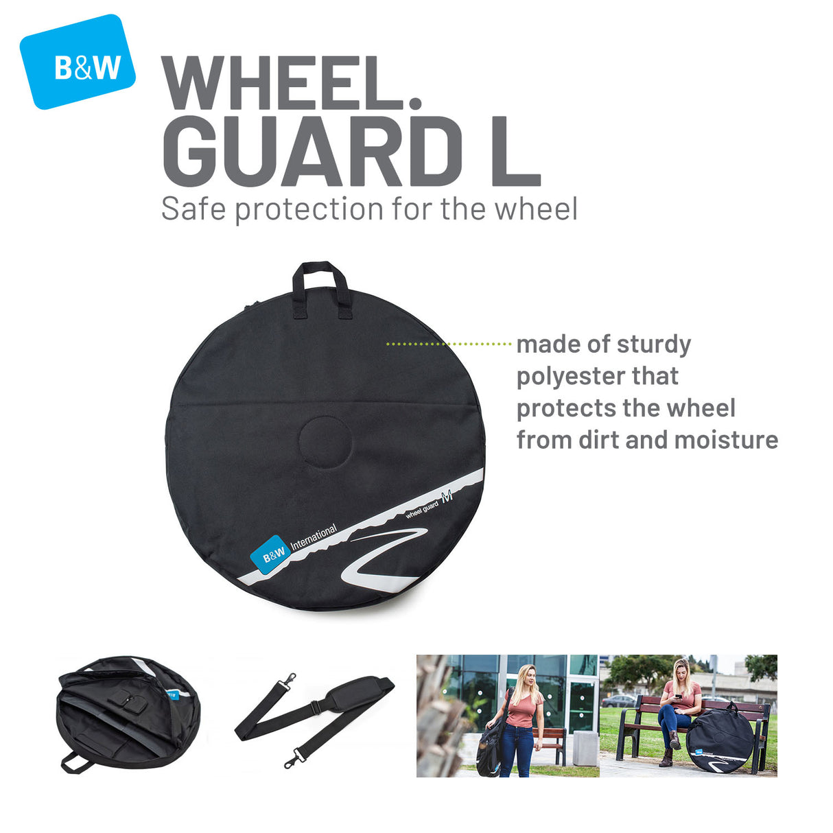 B&W Transport Bag - Wheelguard L Black