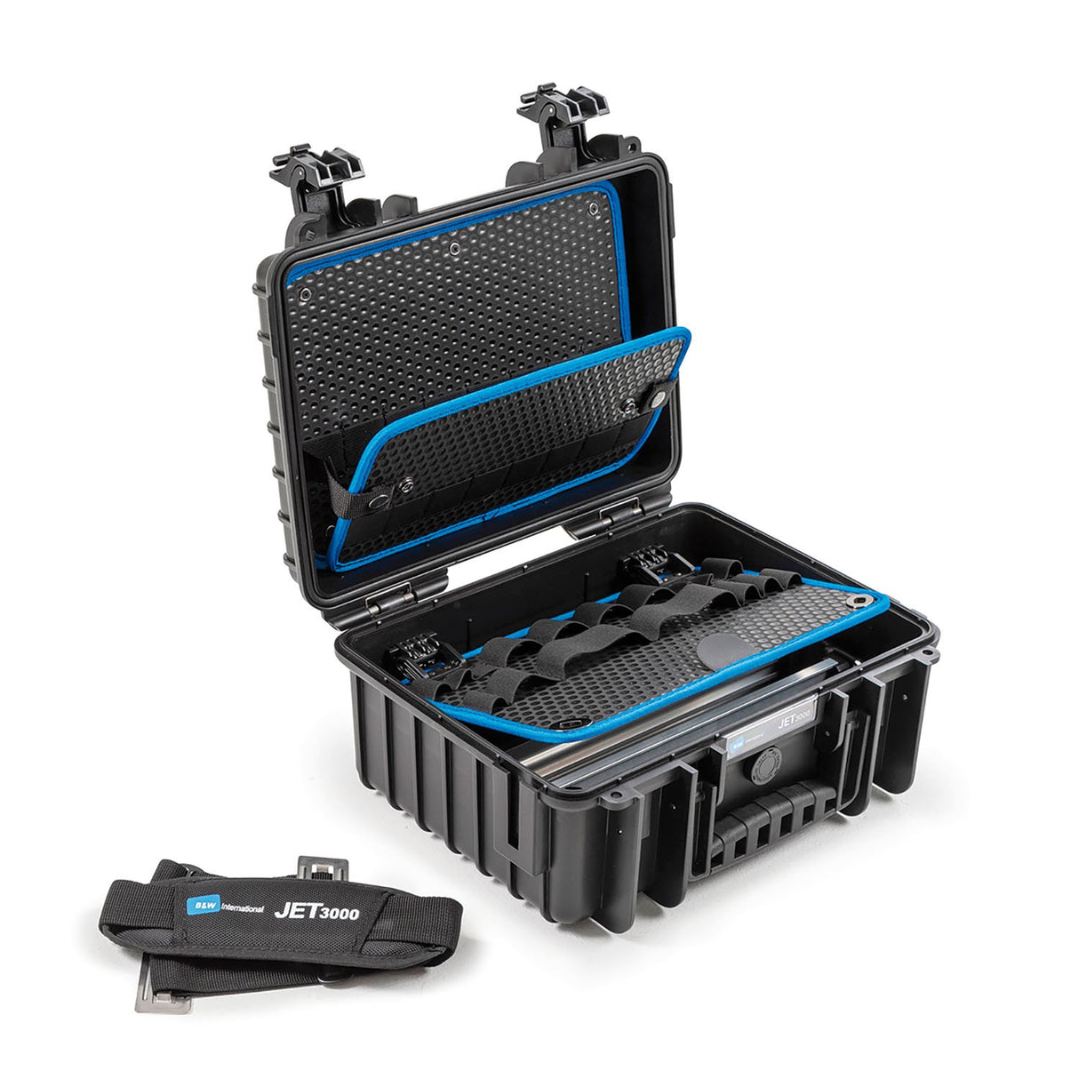 B&W Waterproof Case - Jet 3000 Outdoor Tool Case with Loop Tool Board