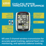 VDO Bicycle Computer M5 (wireless) bundle w/heart rate & cadence - ZEITBIKE