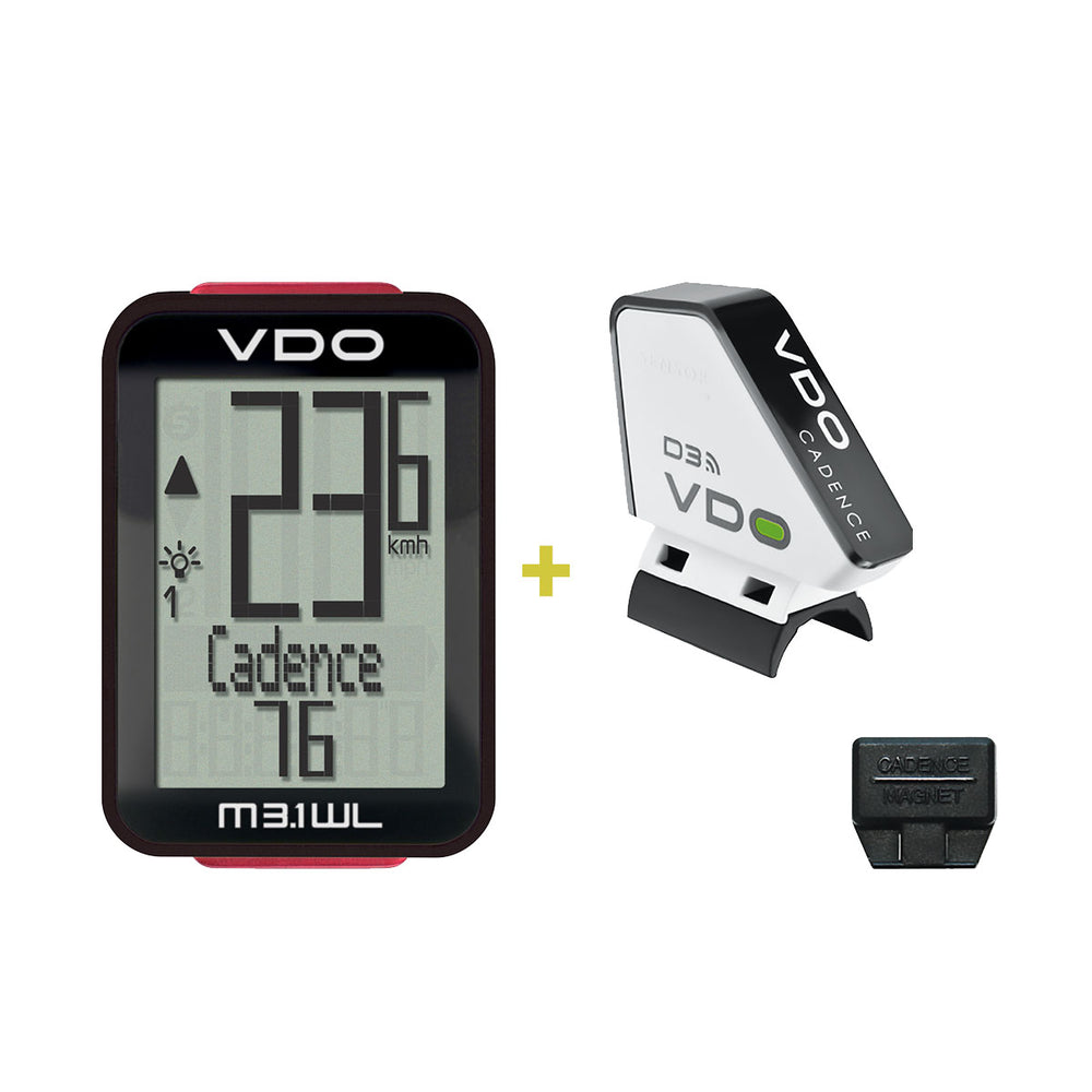 vdo z1 fahrradcomputer VDO Bicycle Computer M3.1 (wireless) bundle w/ cadence – ZEITBIKE
