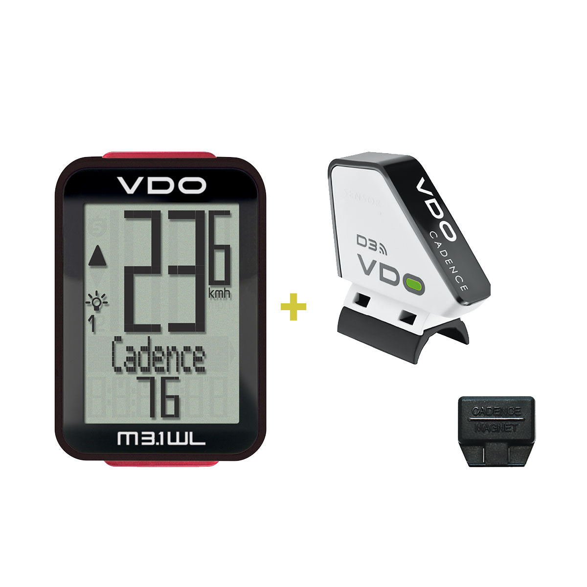 VDO Bicycle Computer M3.1 (wireless) bundle w/ cadence - ZEITBIKE