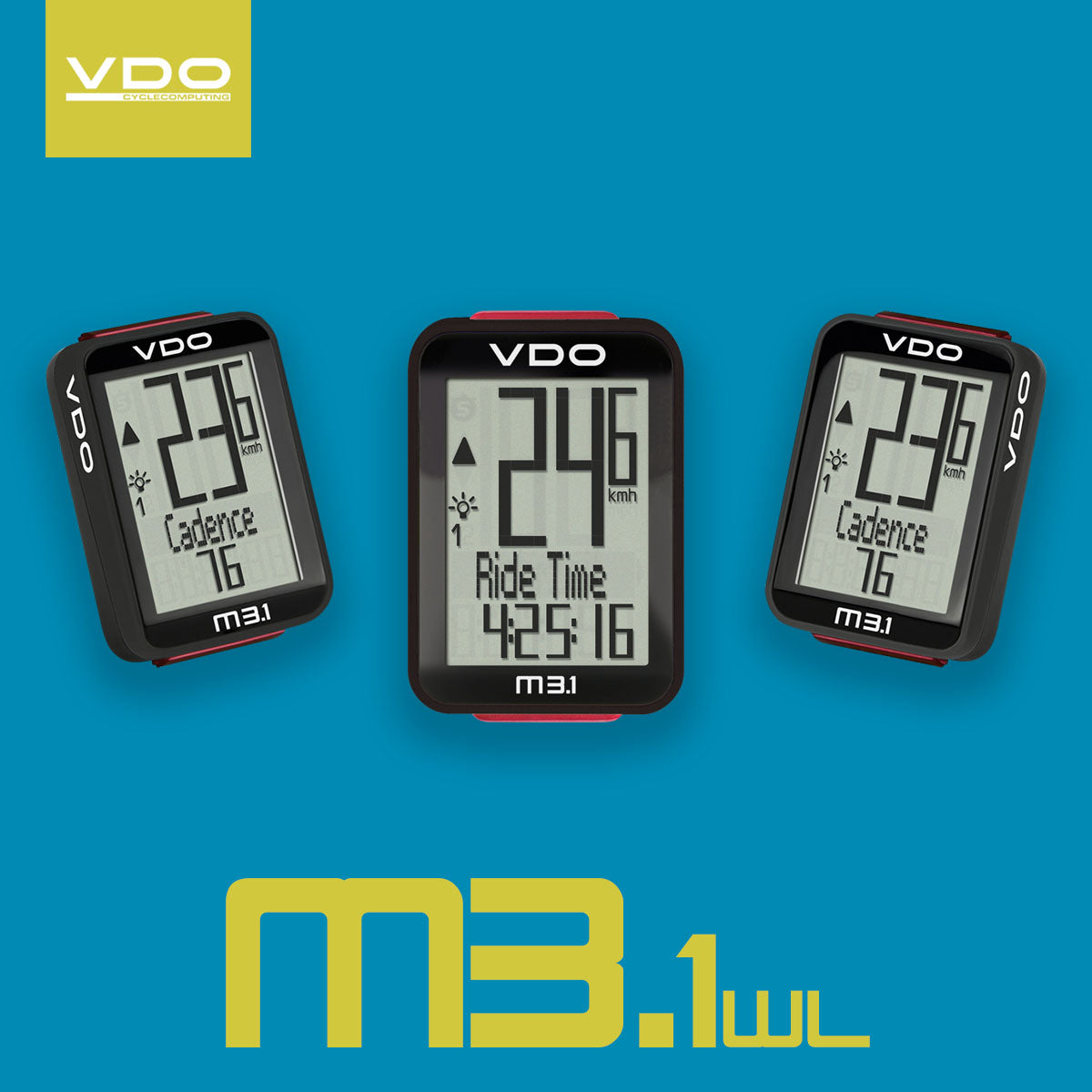 VDO Bicycle Computer M3.1 (wireless) bundle w/ cadence - ZEITBIKE