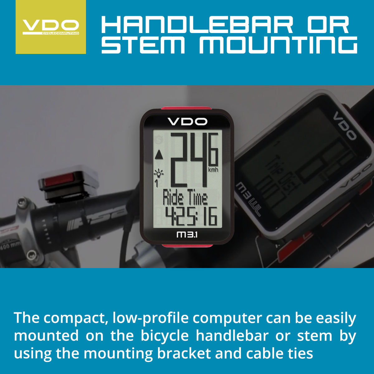 VDO Bicycle Computer M3.1 (Wireless) - ZEITBIKE
