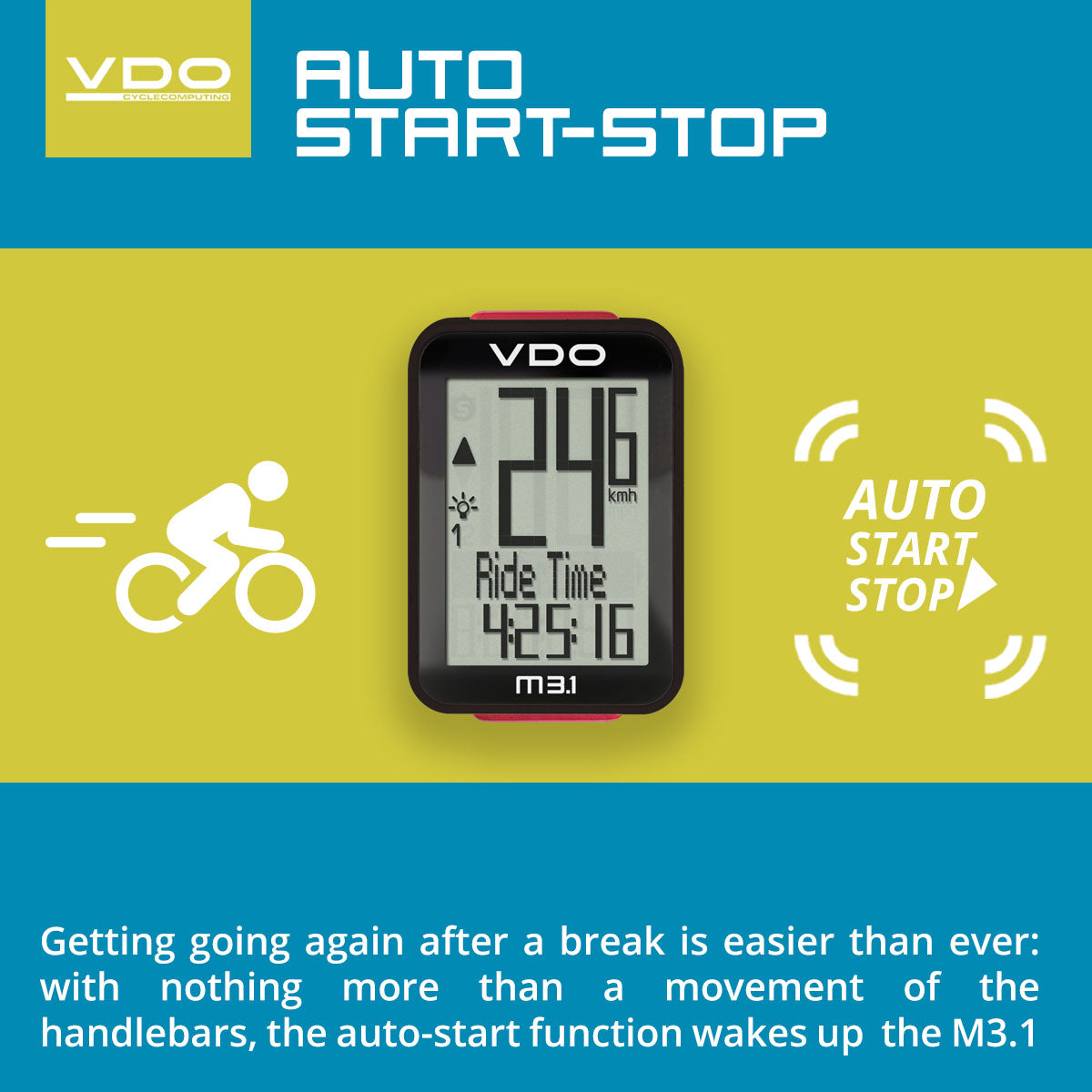 vdo fahrradcomputer m3 VDO M3 WL Wireless Cycle Computer