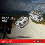 Ergotec - Pedals 608 (9/16" with Reflector | Silver)