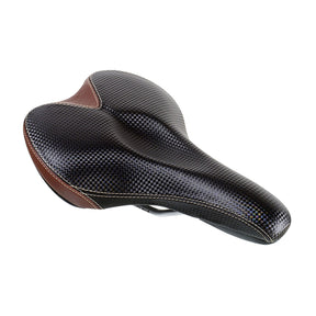 Ergotec - Saddle Comfort L (265 x 206 / 430g | Black / Brown) - ZEITBIKE
