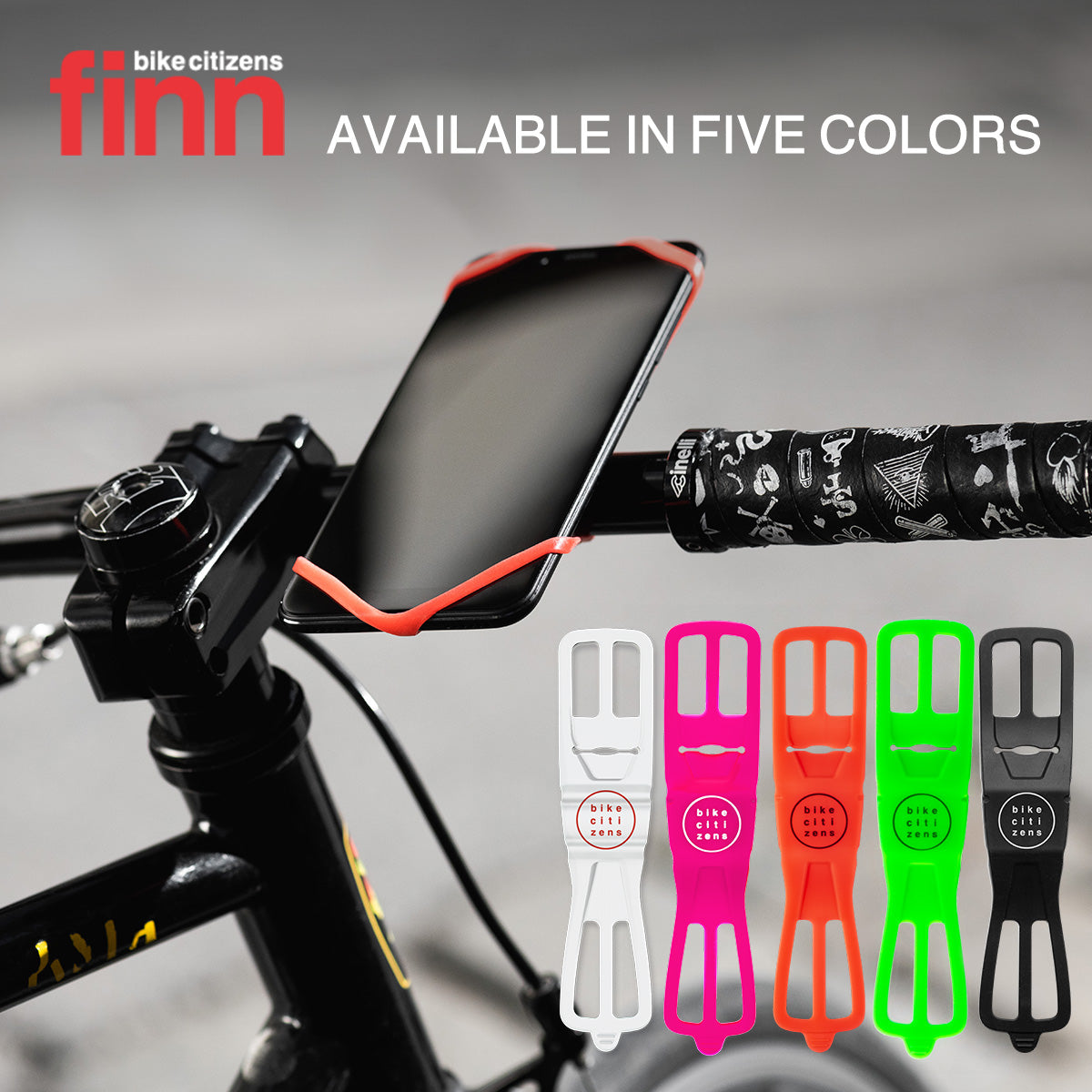 FINN - Universal Bicycle Phone Mount - Transparent - ZEITBIKE