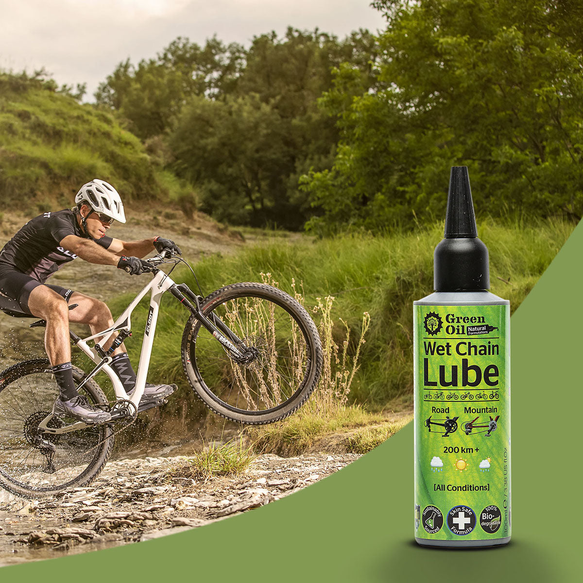 Green Oil - Wet Chain Lube - Wet & Dry Conditions - ZEITBIKE