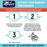 Miles Racing - Disc Pads Semi Metallic - Formula B4, B4 Racing, XC, FR, DH, BR, Team, Pro, SL - ZEITBIKE