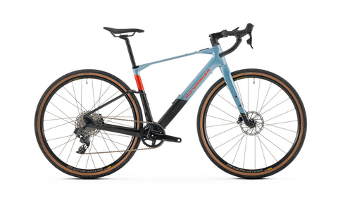 Mondraker - Dusty RR Bike - Frost Green / Cherry Red / Carbon (e-MTB GRAVEL | 2023)