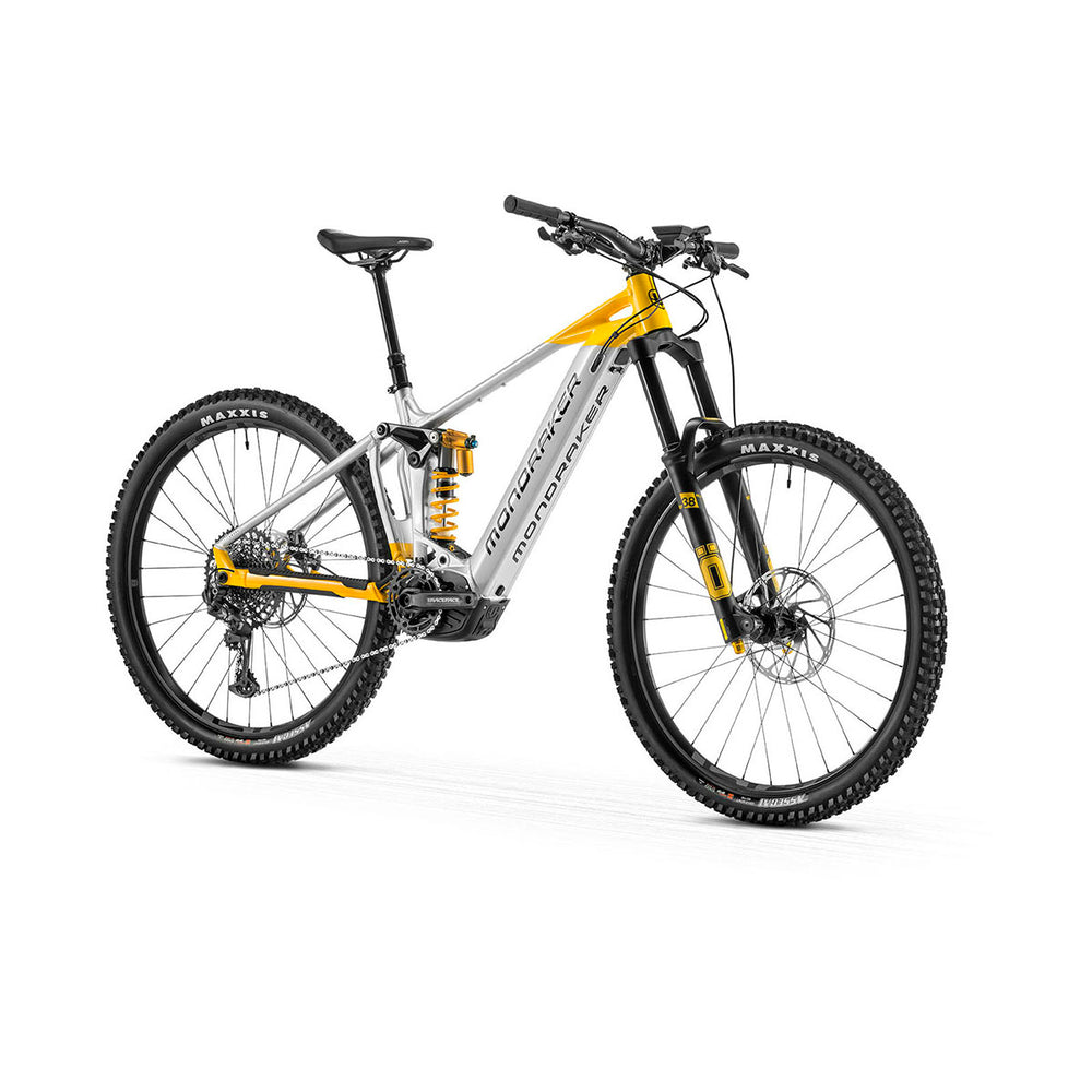 Mondraker LEVEL RR 29 Bike Silver-Ohlins Yellow (e- MTB SUPER ENDU