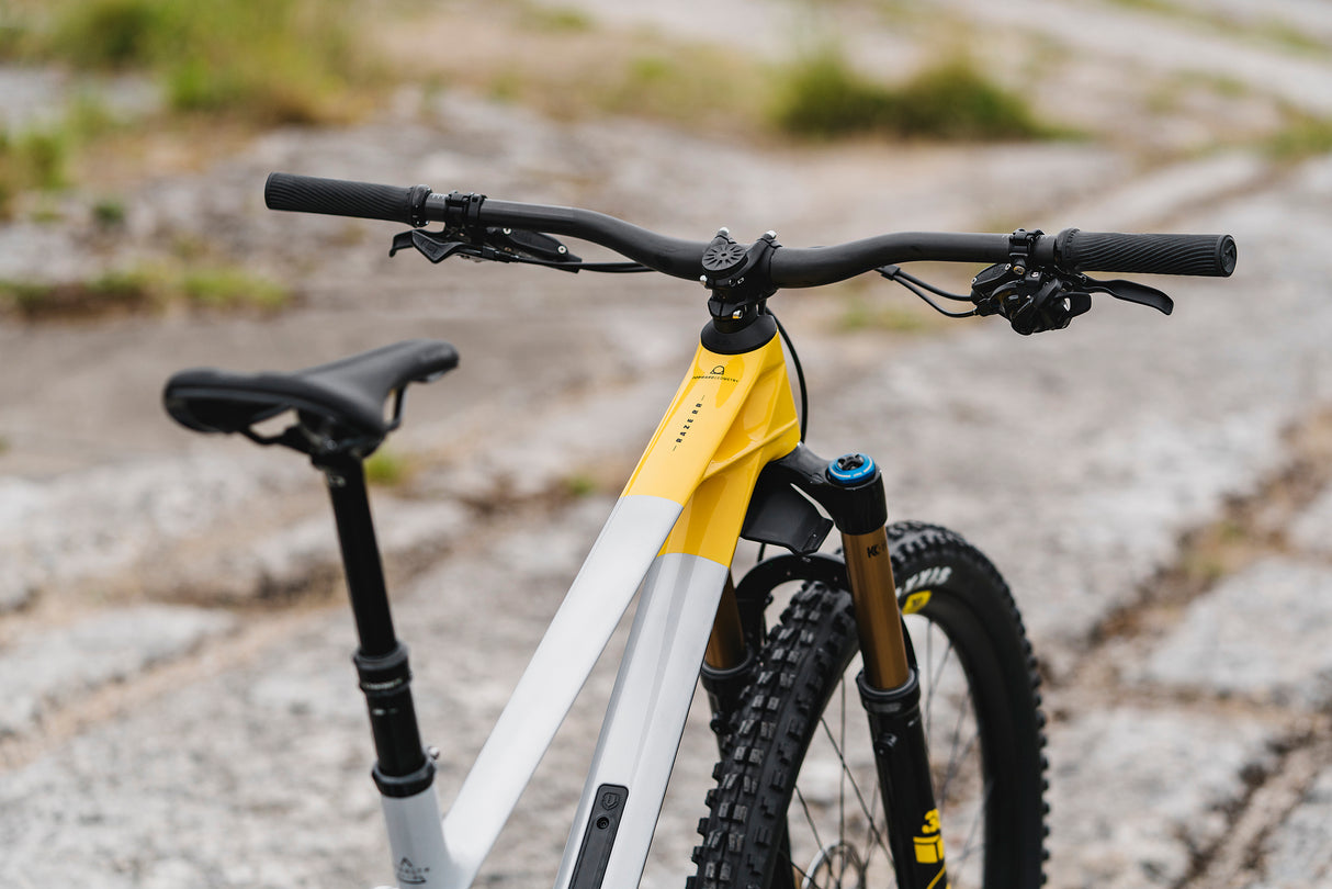 Mondraker - Raze Carbon RR Bike - Silver-Ohlins Yellow (TRAIL)