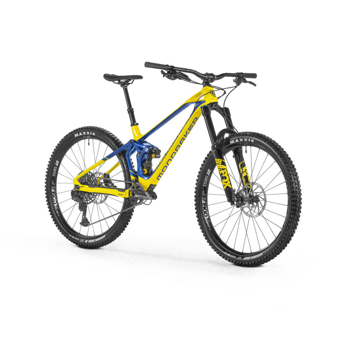 Mondraker - SUPERFOXY CARBON R  Bike in Yellow / Blue (SUPER ENDURO | 2021) - ZEITBIKE