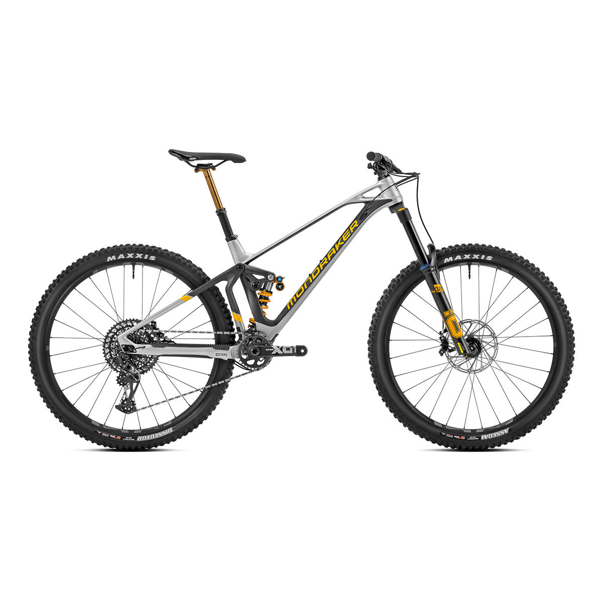 Mondraker SUPERFOXY CARBON RR Bike Silver/Carbon/Yellow (SUPER