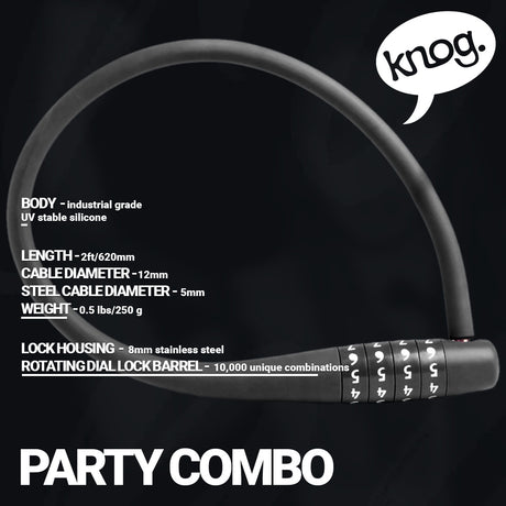 Knog - Party Combo - Cable Lock - ZEITBIKE