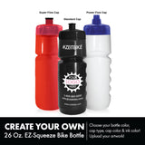 ZEITBIKE - Custom Bottles - 26 Oz. "Sure Grip" EZ-Squeeze Bike Bottles With Your Business Logo  (Starting at 150 pcs)