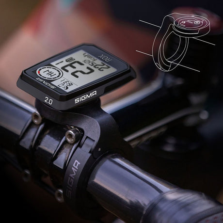 SIGMA GPS Bike Computer - ROX 2.0 Black Top Mount Set - ZEITBIKE