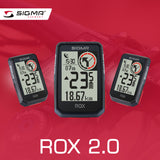 SIGMA GPS Bike Computer - ROX 2.0 Black Top Mount Set