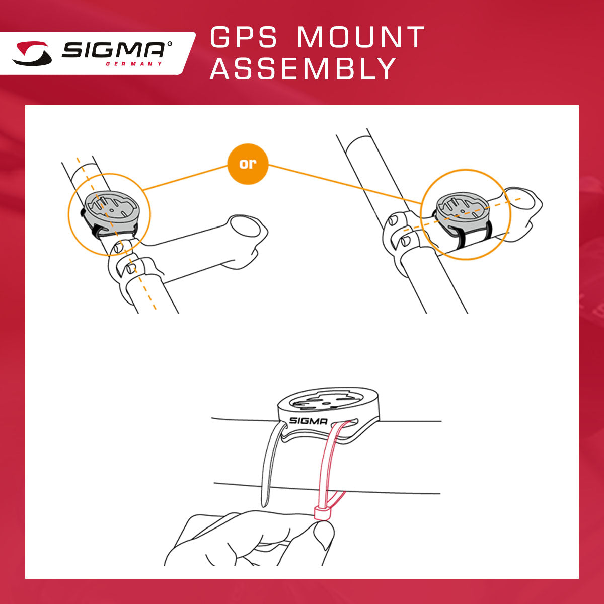 SIGMA GPS Bike Computer - ROX 2.0 Black Top Mount Set