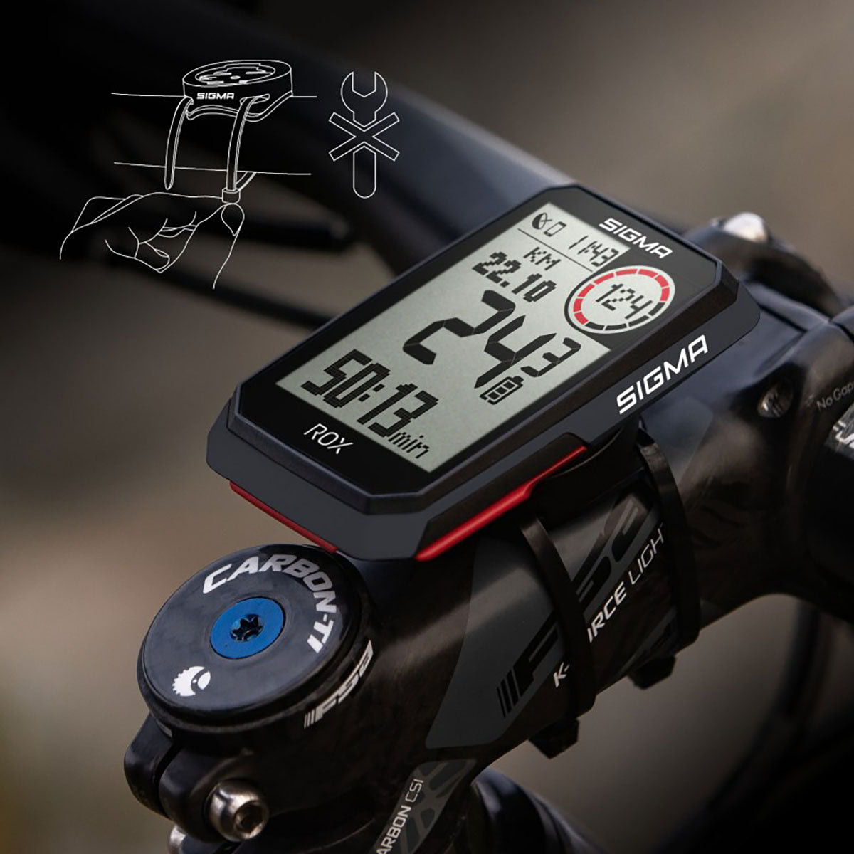 SIGMA GPS Bike Computer - ROX 4.0 Black Basic