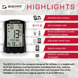 SIGMA Bicycle Computer - BC 23.16 STS, Digital Wireless - ZEITBIKE