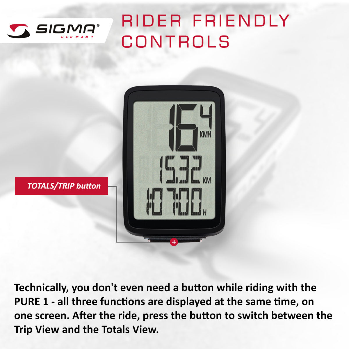 sigma pure 1 ats fahrradcomputer SIGMA Bicycle Computer