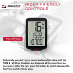 SIGMA Bicycle Computer - PURE 1, Wired - ZEITBIKE