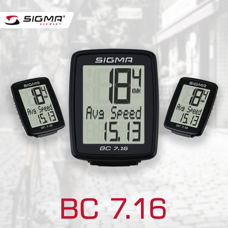 SIGMA Bicycle Computer - BC 7.16, Analogue Wireless - ZEITBIKE
