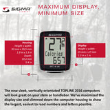 SIGMA Bicycle Computer - BC 9.16, Wired - ZEITBIKE