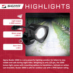 SIGMA Light - BUSTER 2000 Power Light - ZEITBIKE