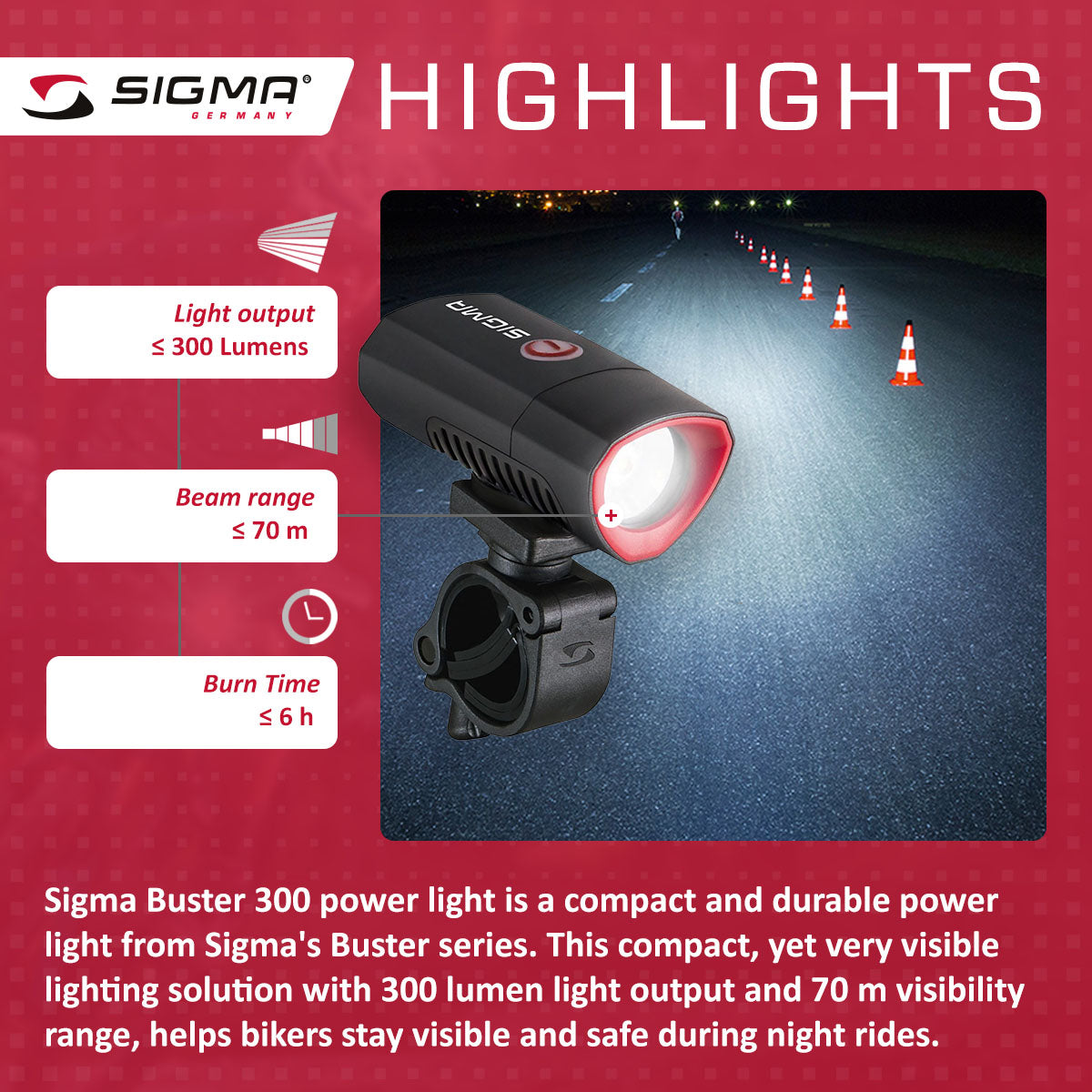 SIGMA Light - BUSTER 300, Power Light w/ Optional Nugget II Flash - ZEITBIKE