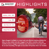 SIGMA Light - NUGGET II or Nugget II Flash, Taillight - ZEITBIKE