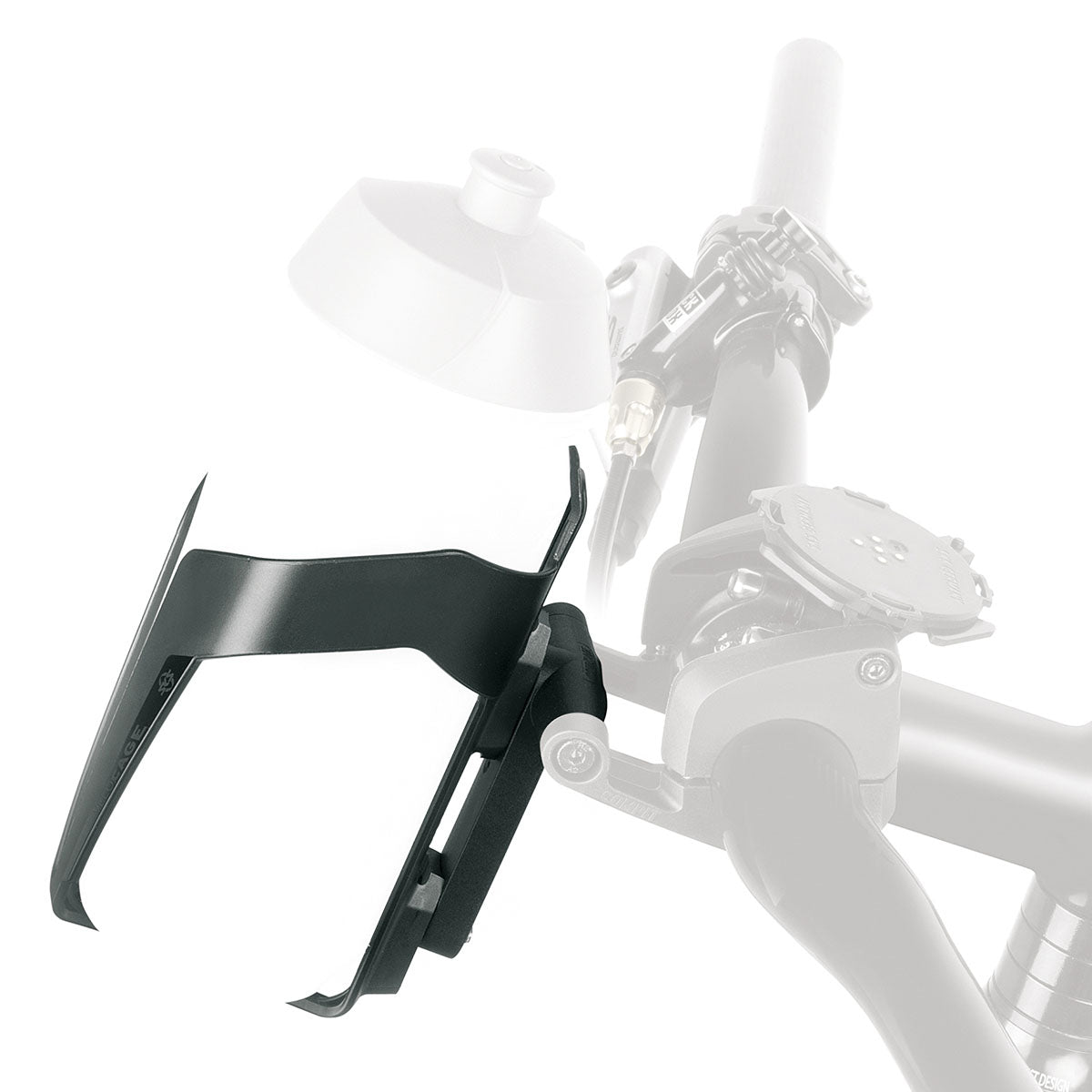 SKS - Bicycle Drinking Bottle Cage - COMPIT Adapter + VeloCage - Black