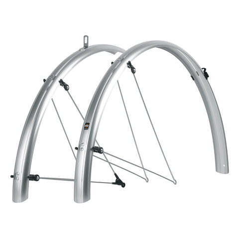 SKS - Bicycle Fender Set for Commuter (2pc Set) - Silver - ZEITBIKE