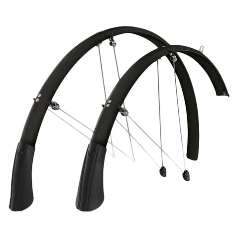 SKS - Bike Fender Set - P45 Chromoplastic Longboard (700x28-40) - Black - ZEITBIKE