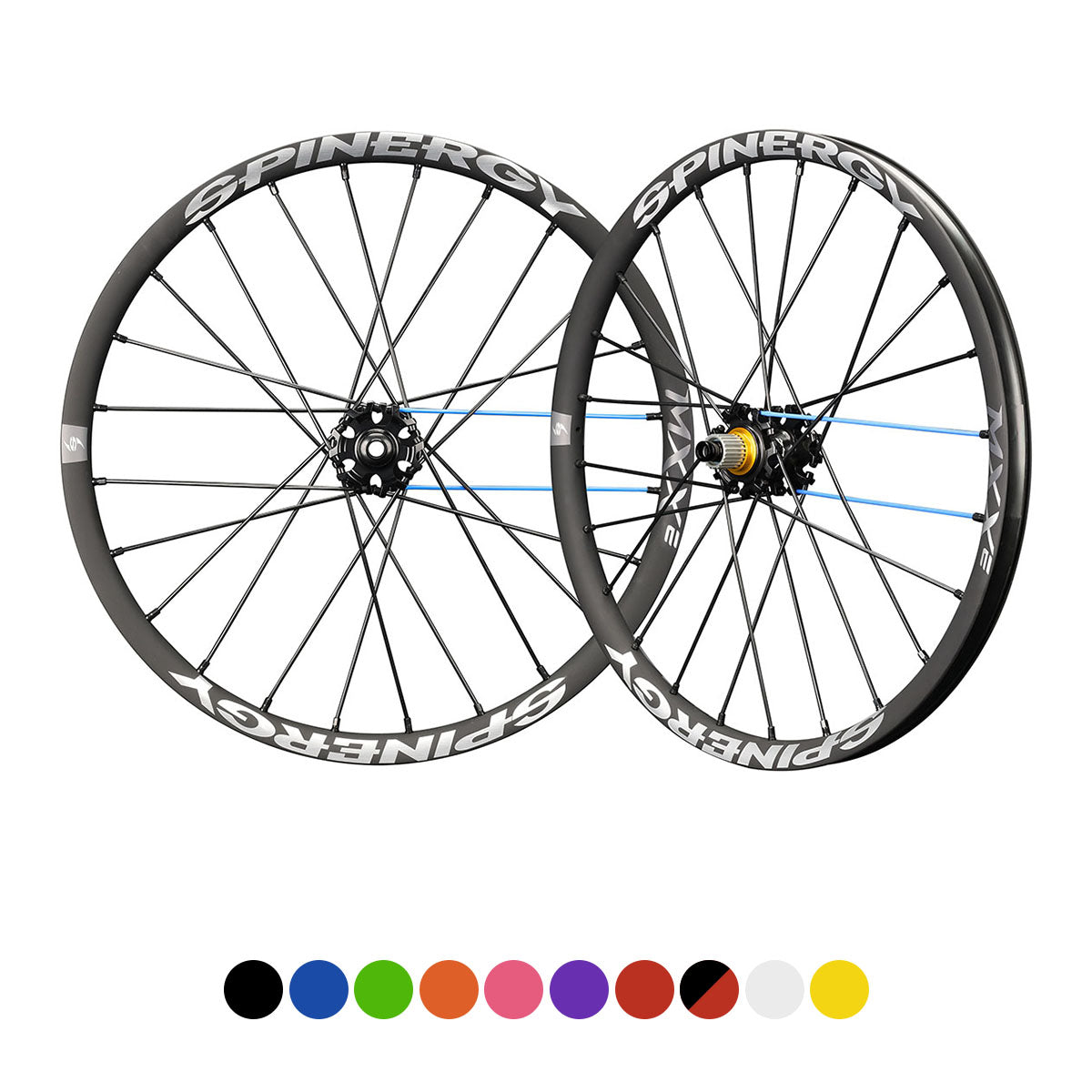 SPINERGY MXXe Wheelset for Mountain E-Bikes (Improved "44" Hub) - 12MM Front Hub