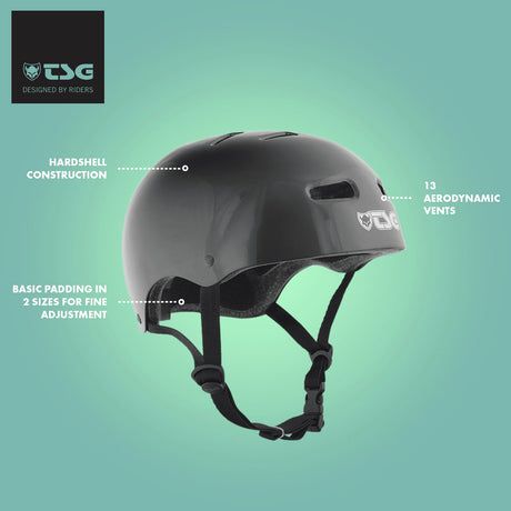 TSG - Skate/BMX Helmet - Injected Black - ZEITBIKE