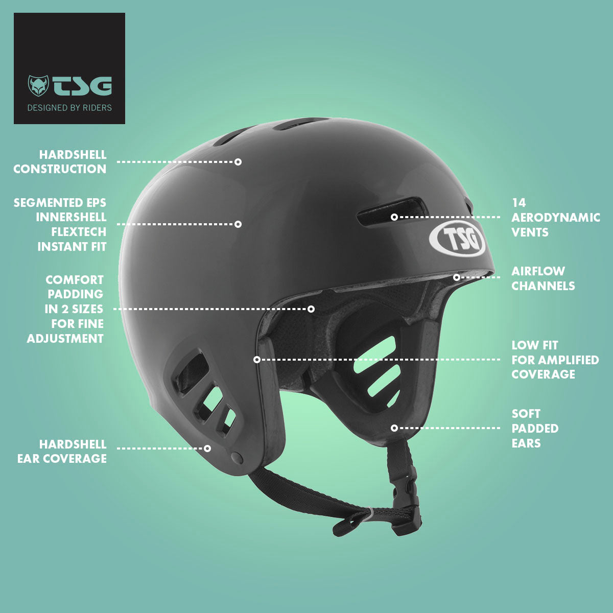 TSG Dawn Flex Helmet Black / S/M
