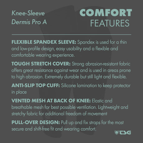 TSG - Knee-Sleeve Dermis Pro A - Black - ZEITBIKE