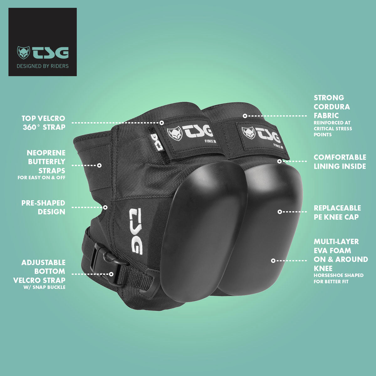 TSG - Kneepad Force III (Skate Knee Pads) – ZEITBIKE