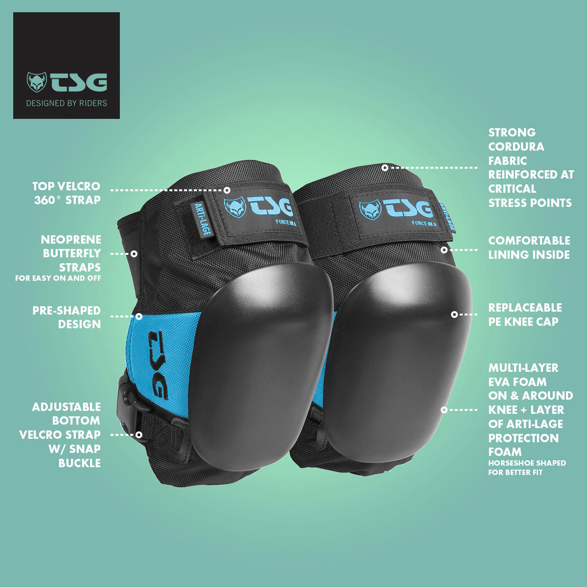 TSG - Kneepad Force III A - ZEITBIKE