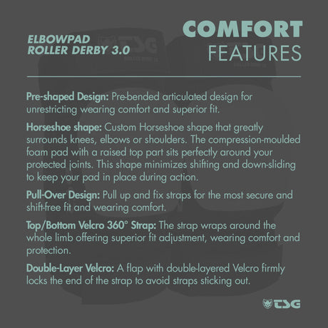 TSG - Elbowpad Roller Derby 3.0 - Vintage (Roller Skate Elbow Pads) - ZEITBIKE