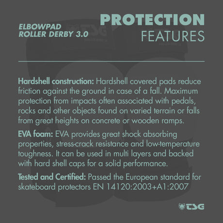 TSG - Elbowpad Roller Derby 3.0 - Vintage (Roller Skate Elbow Pads) - ZEITBIKE