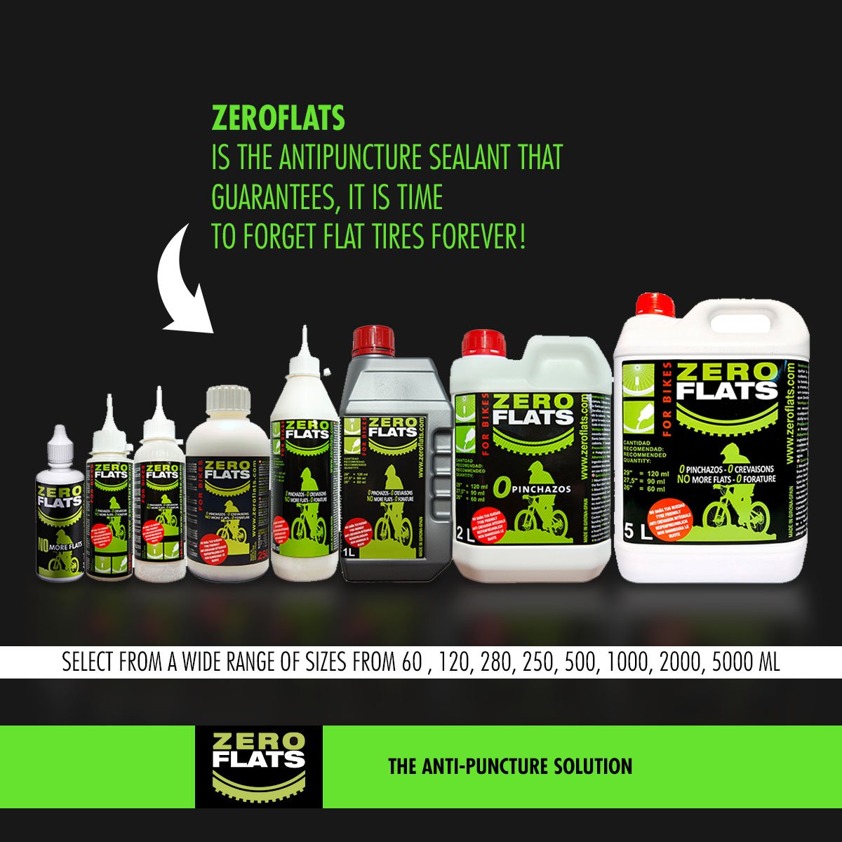 ZeroFlats Anti-puncture Sealant (500 ml) - ZEITBIKE
