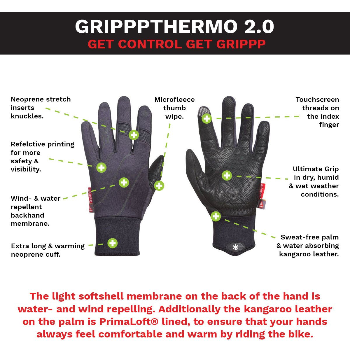 HIRZL - GRIPPP THERMO 2.0 - Bike Gloves - ZEITBIKE