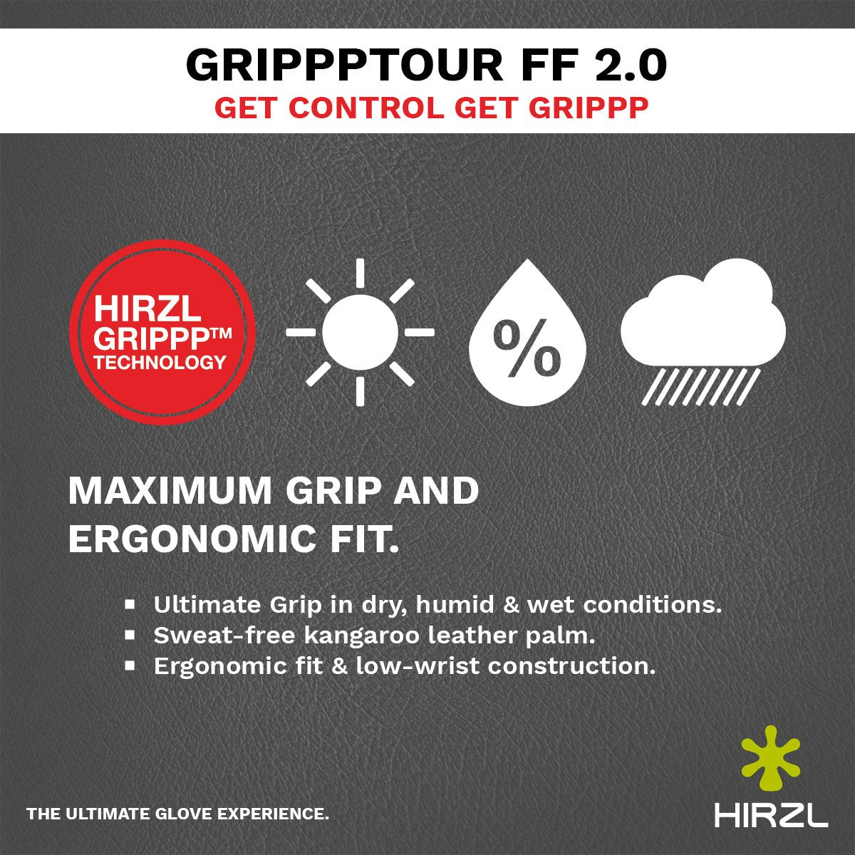 HIRZL - Tour FF 2.0 - Leather Bike Gloves - ZEITBIKE