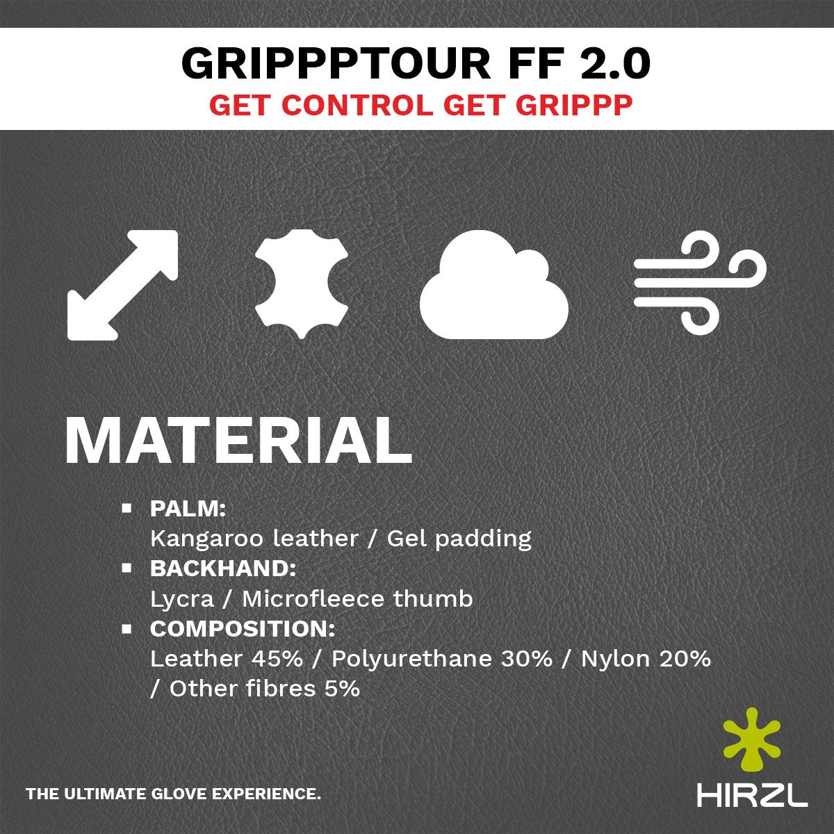 HIRZL - Tour FF 2.0 - Leather Bike Gloves - ZEITBIKE