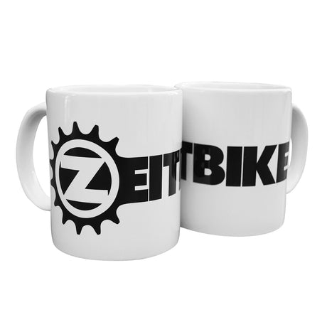 ZEITBIKE Coffee Mug - White w/ Black Logo - Ceramic - ZEITBIKE